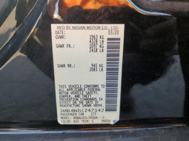 VIN 1N4BL4BV2LC247142 2020 Nissan Altima, S no.13