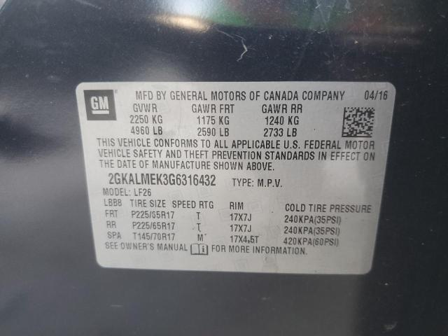 2016 GMC TERRAIN SL - 2GKALMEK3G6316432