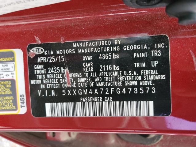 VIN 5XXGM4A72FG473573 2015 KIA OPTIMA no.12