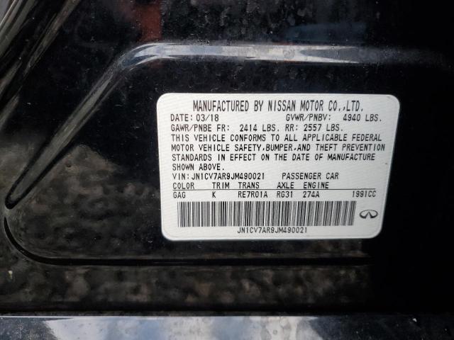 2018 INFINITI Q50 PURE - JN1CV7AR9JM490021