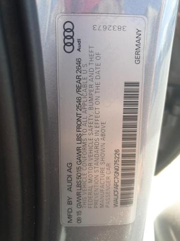 2016 AUDI A6 PREMIUM - WAUCFAFC7GN075226