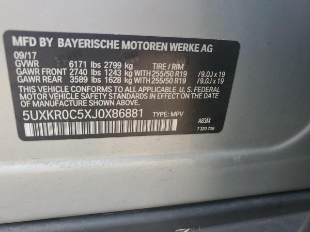 2018 BMW X5 XDRIVE3 - 5UXKR0C5XJ0X86881