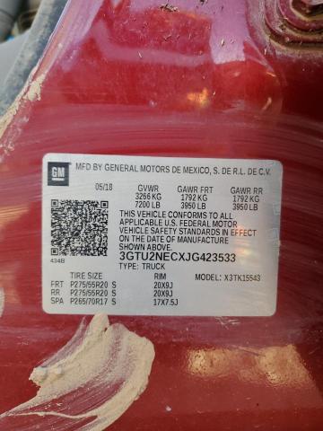 2018 GMC SIERRA K15 - 3GTU2NECXJG423533