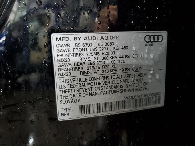 2015 AUDI Q7 PREMIUM - WA1LGAFE4FD006980