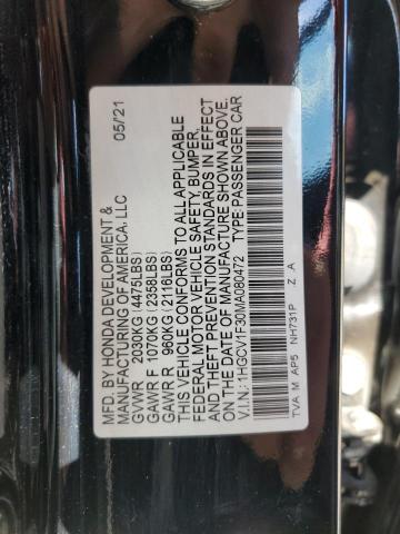 2021 HONDA ACCORD SPO - 1HGCV1F30MA080472