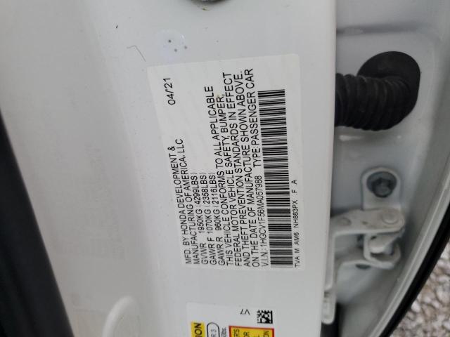 2021 HONDA ACCORD EXL - 1HGCV1F56MA057988