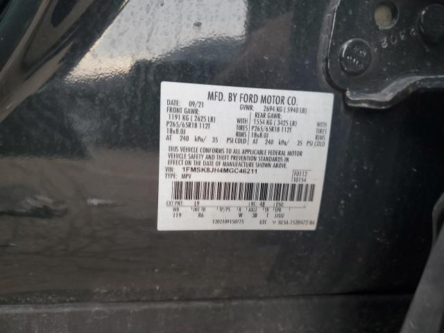 2021 FORD EXPLORER T - 1FMSK8JH4MGC46211
