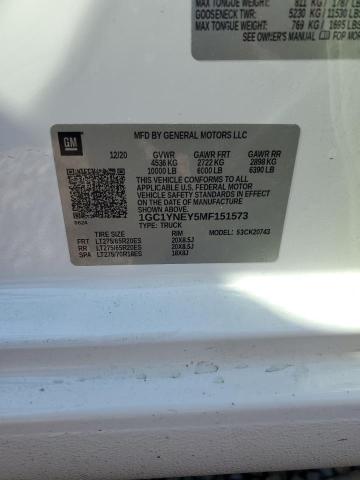 2021 CHEVROLET SILVERADO - 1GC1YNEY5MF151573