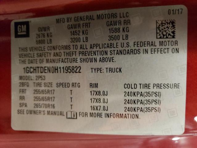 2017 CHEVROLET COLORADO Z - 1GCHTDEN0H1195822
