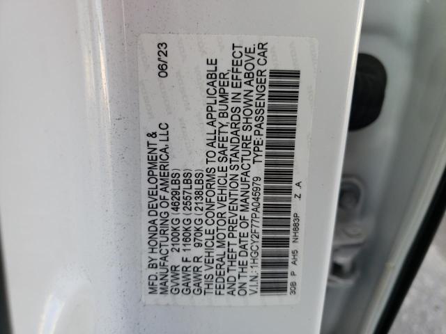 2023 HONDA ACCORD HYB - 1HGCY2F77PA045979