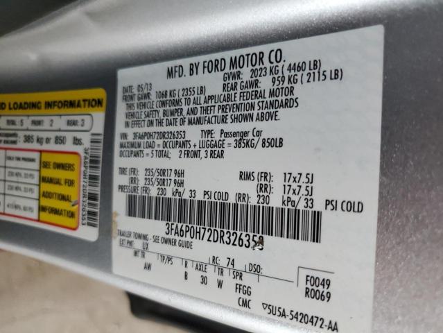 VIN 3FA6P0H72DR326353 2013 Ford Fusion, SE no.12