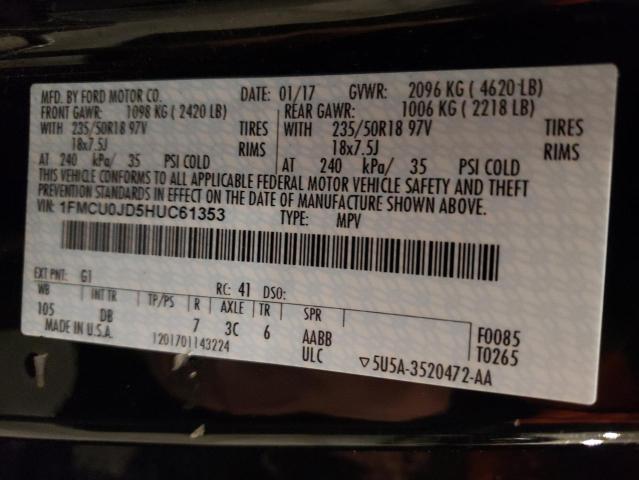 2017 FORD ESCAPE TIT - 1FMCU0JD5HUC61353
