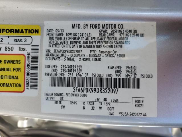 VIN 3FA6P0K99DR322097 2013 Ford Fusion, Titanium no.12