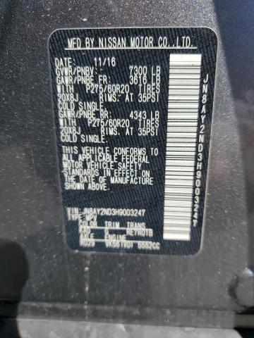 2017 NISSAN ARMADA - JN8AY2ND3H9003247