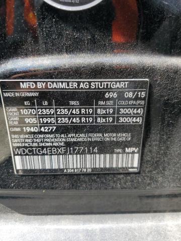 2015 MERCEDES-BENZ GLA 250 - WDCTG4EBXFJ177114