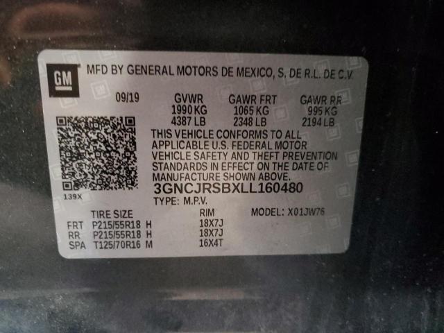 2020 CHEVROLET TRAX PREMI 3GNCJRSBXLL160480