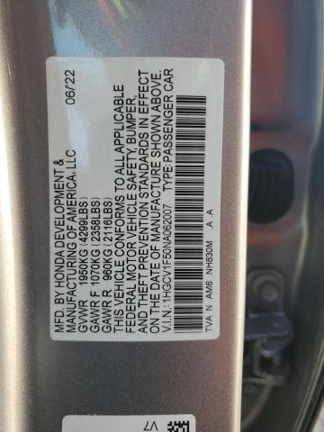 VIN 1HGCV1F50NA062007 2022 HONDA ACCORD no.12