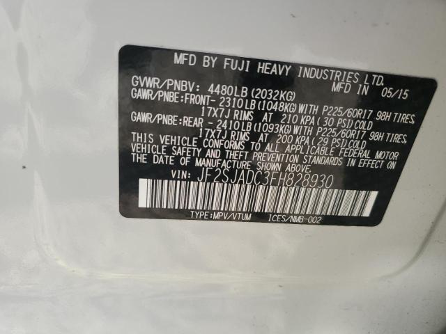 2015 SUBARU FORESTER 2 - JF2SJADC3FH828930