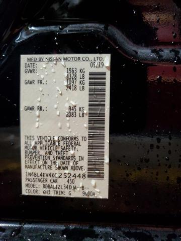 2019 NISSAN ALTIMA SL - 1N4BL4EV4KC252448