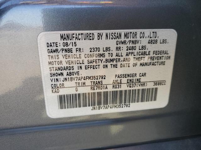 2015 INFINITI Q50 BASE - JN1BV7AP4FM352792
