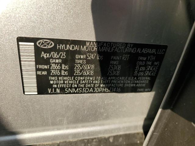 VIN 5NMS3DAJ0PH571416 2023 Hyundai Santa Fe, Sel Pr... no.14