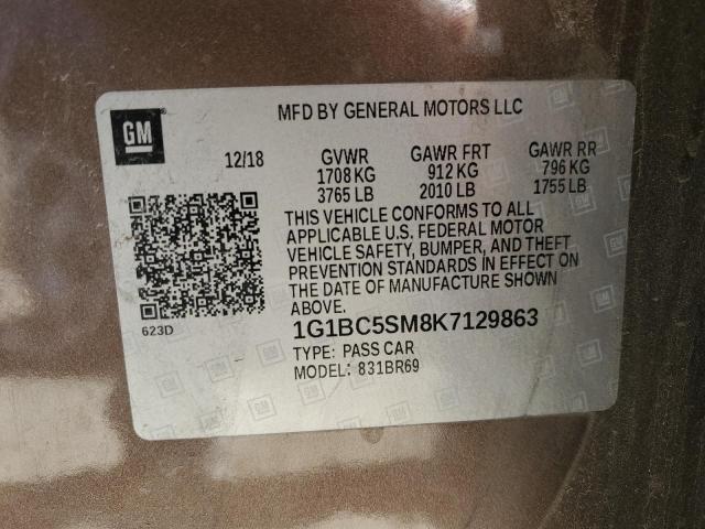 2019 CHEVROLET CRUZE LS - 1G1BC5SM8K7129863