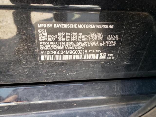 2021 BMW X5 XDRIVE4 - 5UXCR6C04M9G03215