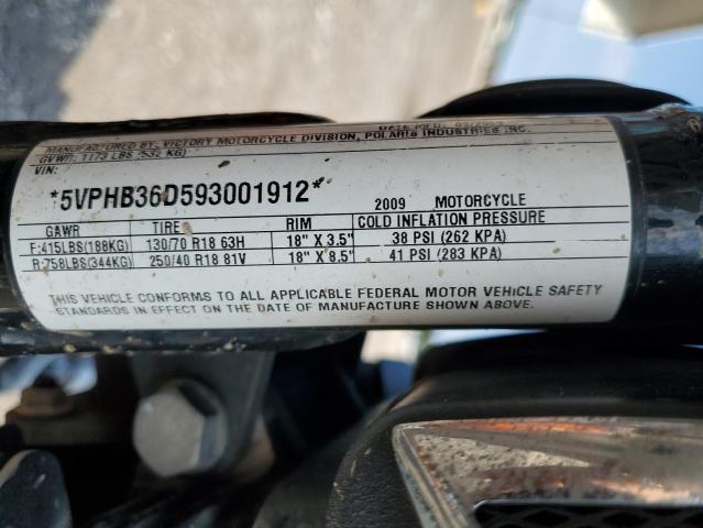 2009 VICTORY MOTORCYCLES HAMMER 5VPHB36D593001912