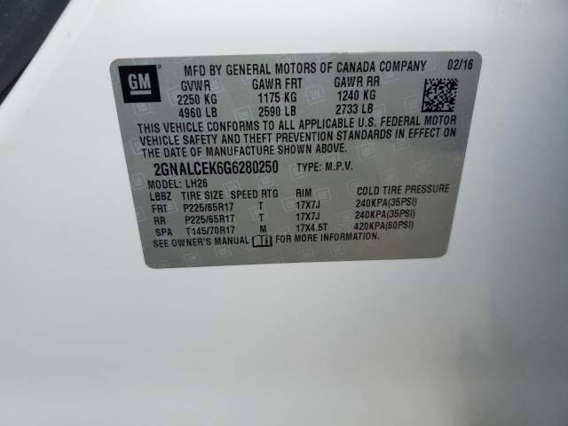 2016 CHEVROLET EQUINOX LT - 2GNALCEK6G6280250