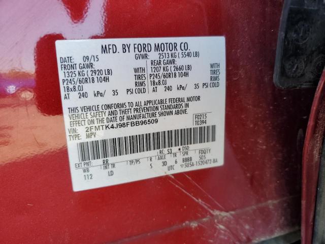 2015 FORD EDGE SEL - 2FMTK4J98FBB96509
