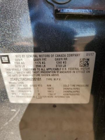 2017 GMC TERRAIN SL - 2GKFLTEK5H6295181