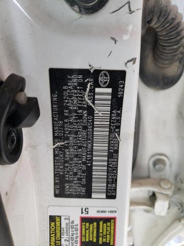 2018 TOYOTA CAMRY L 4T1B11HKXJU086540