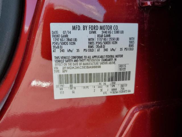 VIN 2FMDK3KC5EBA98898 2014 Ford Edge, Limited no.14