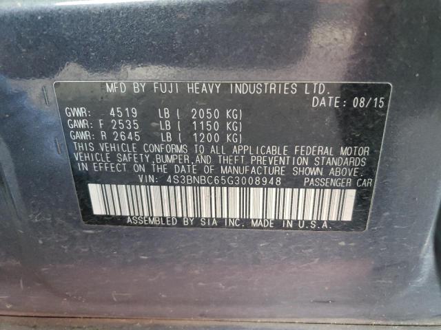 2016 SUBARU LEGACY 2.5 - 4S3BNBC65G3008948