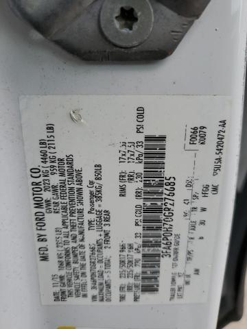 2016 FORD FUSION SE - 3FA6P0H70GR276685