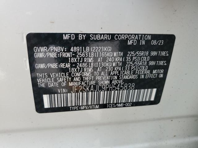 2023 SUBARU FORESTER S - JF2SKAJC9PH545838