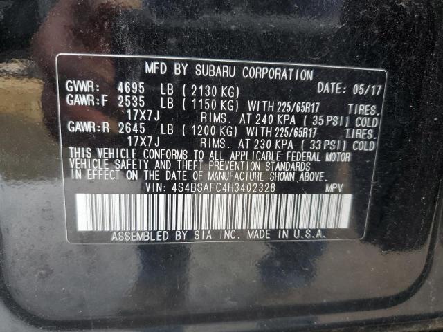 2017 SUBARU OUTBACK 2. - 4S4BSAFC4H3402328