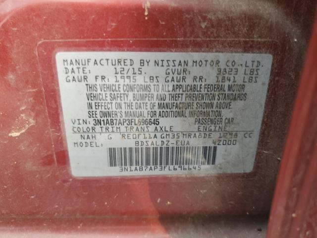 2015 NISSAN SENTRA S - 3N1AB7AP3FL696645