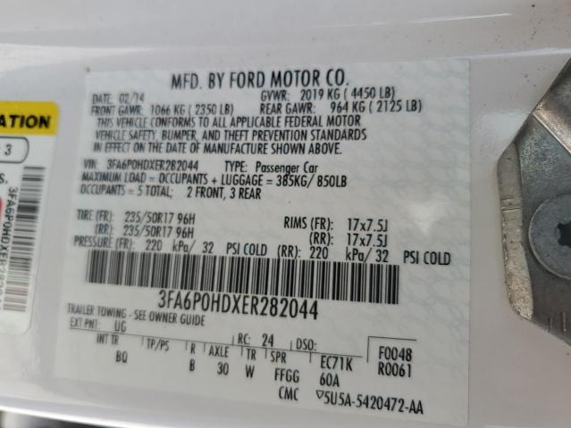 VIN 3FA6P0HDXER282044 2014 Ford Fusion, SE no.12