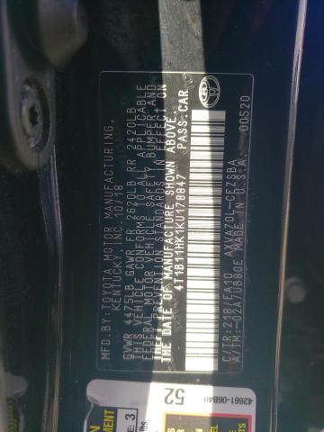 2019 TOYOTA CAMRY - 4T1B11HK1KU178847
