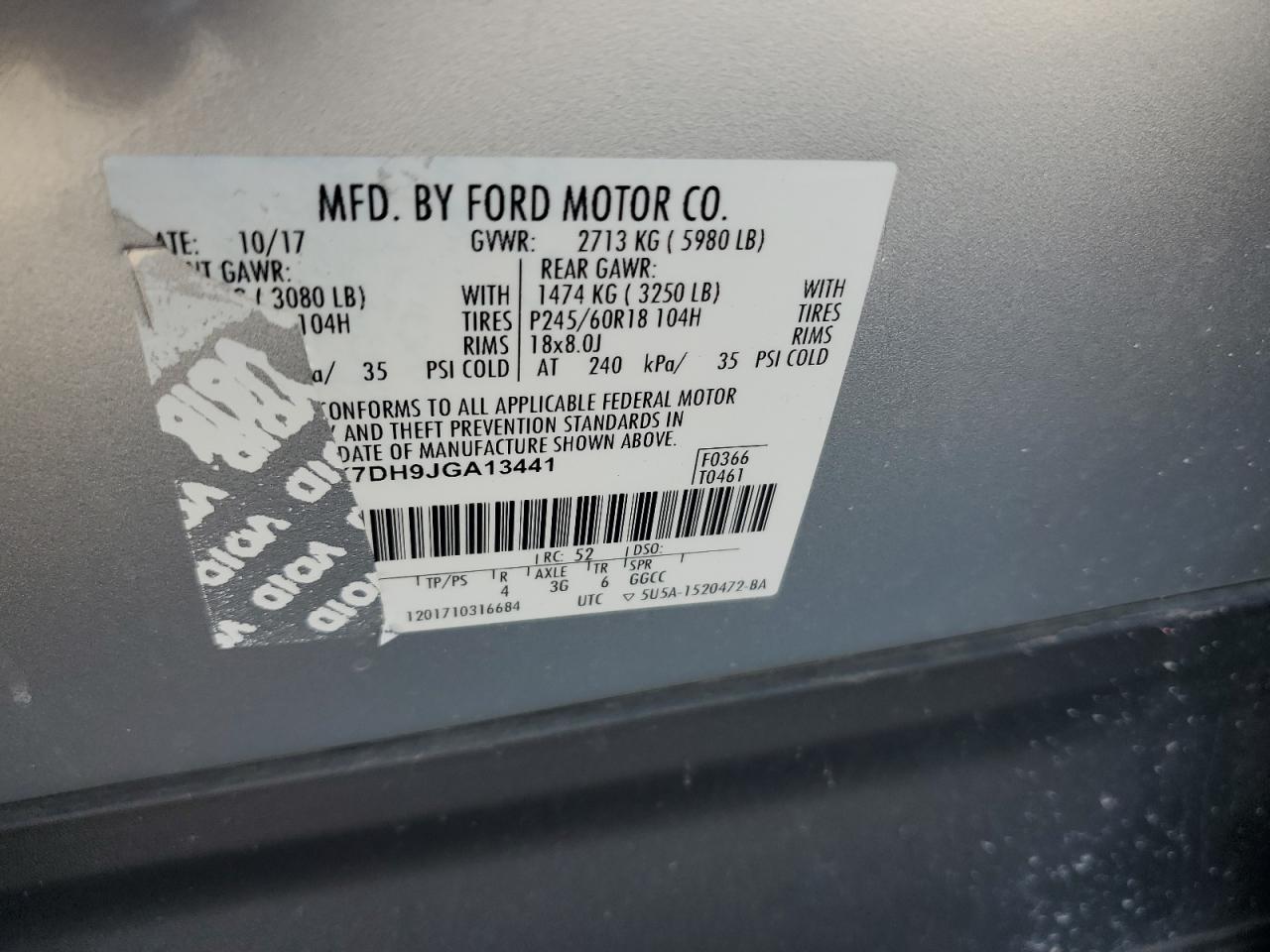 Lot #2957431377 2018 FORD EXPLORER X