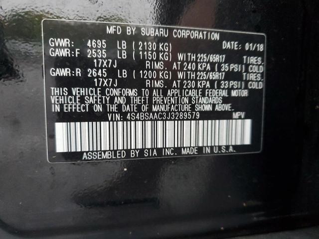 2018 SUBARU OUTBACK 2. - 4S4BSAAC3J3289579