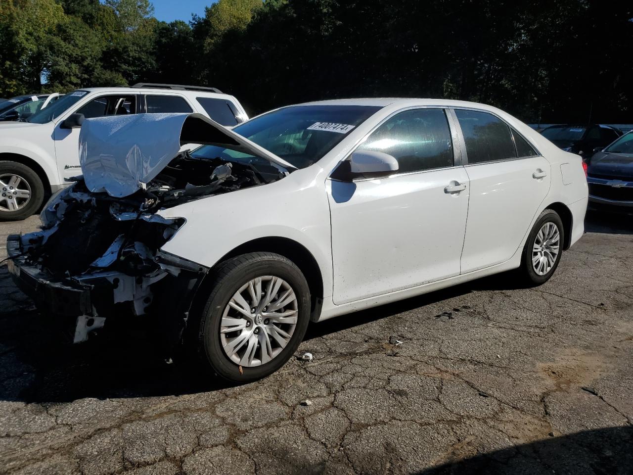 TOYOTA CAMRY L 2014 white  gas 4T1BF1FK5EU848473 photo #1