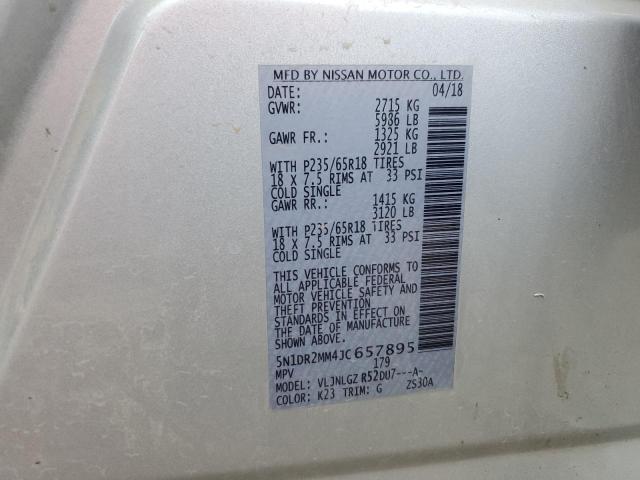 2018 NISSAN PATHFINDER - 5N1DR2MM4JC657895