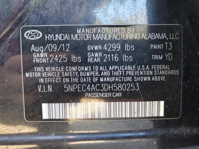 VIN 5NPEC4AC3DH580253 2013 Hyundai Sonata, SE no.13