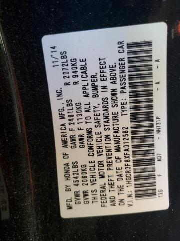 2015 HONDA ACCORD EXL - 1HGCR3F8XFA012582