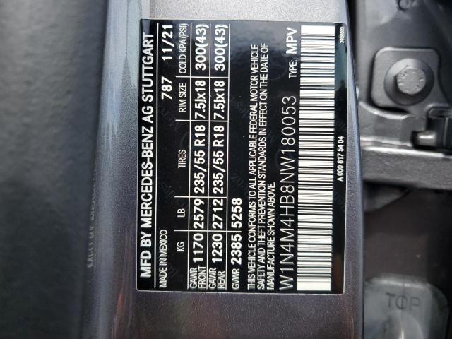 2022 MERCEDES-BENZ 18/27 W1N4M4HB8NW180053