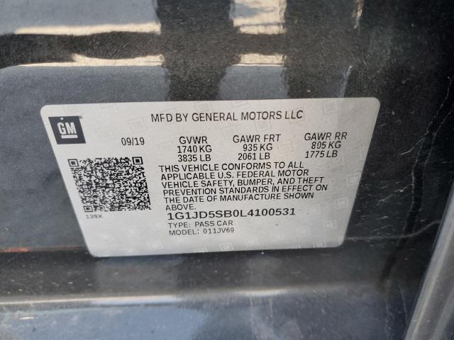 VIN 1G1JD5SB0L4100531 2020 CHEVROLET SONIC no.13