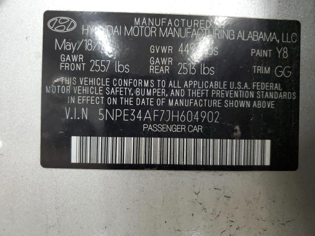 2018 HYUNDAI SONATA SPO - 5NPE34AF7JH604902