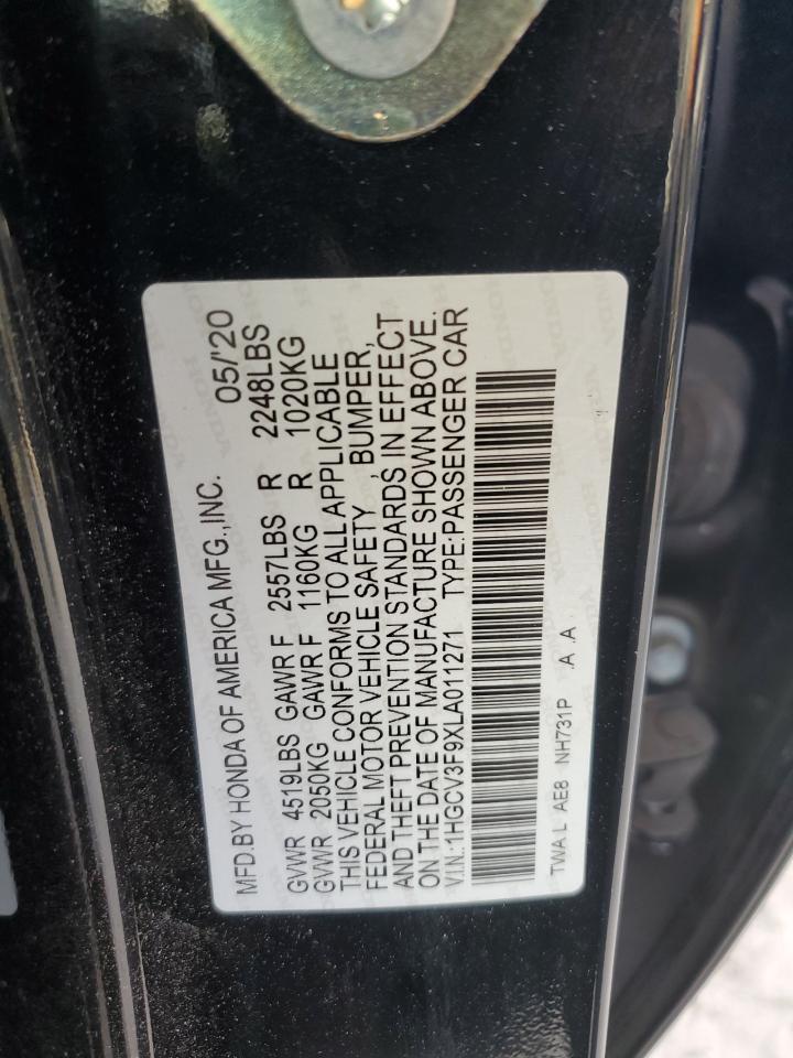 Lot #2991692005 2020 HONDA ACCORD TOU